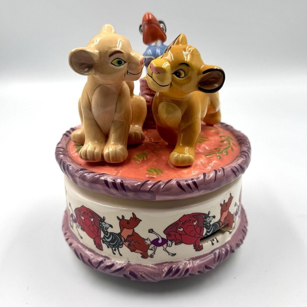 Walt Disney The Lion King Music Box Rare 1994 Collection Schmid Revolving Circle